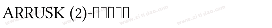 ARRUSK (2)字体转换